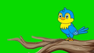 Cartoon Bird Green Screen Character  Bird Green Screen Video [upl. by Noicpesnoc]