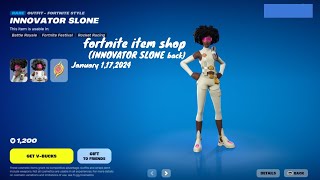 Fortnite item shop INNOVATOR SLONE back [upl. by Gran]