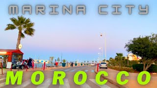 Driving from Saidia to Marina Morocco 🇲🇦  music vidéo person walking [upl. by Flor299]