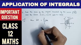 Application of integrals class 12 Important question for maths board examination class 12 [upl. by Olethea532]