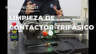 WD40 Specialist Limpieza de contactor trifásico [upl. by Ronn]