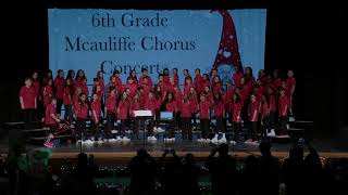 McAuliffe Middle School 6th Grade Winter Chorus Concert  121423 [upl. by Ahseetal]