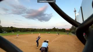 Anjelica Scarlet Catch runner Stealing  MD Stars Fastpitch Banks 14U [upl. by Gardia]