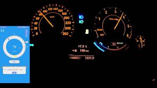 BMW F30 335d xDrive STAGE3 on board acceleration dragy 14 mile 110s [upl. by Euqinimod]