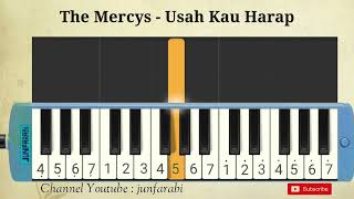 The Mercys  Usah Kau Harap  belajar pianika [upl. by Montford874]