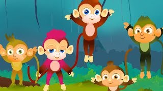 Five little monkeys  Nursery Rhymes  Kids songs  Baby Video [upl. by Rusell]