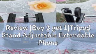 Review Buy 3 get 1Tripod Stand Adjustable Extendable Phone Holder Clip with 14quot Screw Hole Nut S [upl. by Inoj917]