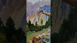 Alexander Babich mountainpainting paintingprocess fineartpainting [upl. by Anselmi]