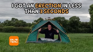 Temu PopUp Tent Review ⛺️  Sets Up in Less Than 3 Seconds CampingGear TentReview [upl. by Vary964]