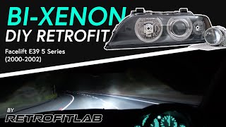 BIXENON PROJECTOR Headlight Upgrade  E39 BMW 5 Series Retrofit Lab Kit [upl. by Lebatsirhc]