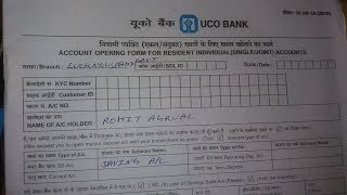 How to Fill Uco Bank Account Opening Form  Simplified in Hindi [upl. by Nareht915]