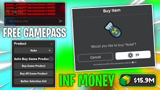 OP  Get FREE Nuke Gamepass amp Unlimited Money  Roblox FE Free Gamepass  Game Products Scripts [upl. by Hymen]