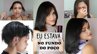 REAGINDO A MINHA EVOLUÇÃO CAPILAR PÓS CORTE QUIMICO [upl. by Lail]