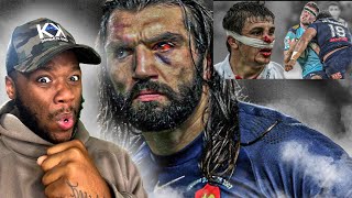 American Reacts To MOST FEARED RUGBY PLAYER  Sébastien Chabal Is a Freak Of Nature [upl. by Breeze]