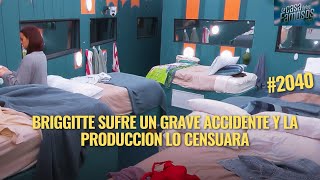 BRIGGITTE SUFRE UN GRAVE ACCIDENTE Y LA PRODUCCION LO CENSUARA EN LA CASA DE LOS FAMOSOS MEXICO 2 [upl. by Abbotsen]