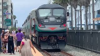 Seeing Spotted trains and buses At San Juan Capistrano to Oceanside transit center Pomona 71324 [upl. by Zitah]