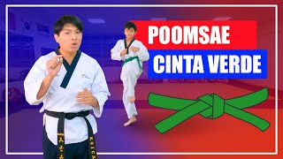 TAEGUK 3 SAM JANG 🟢 Poomsae Verde  TUTORIAL🔈 [upl. by Fougere]