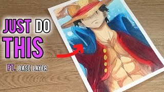 Base layer tutorial  Drawing Luffy [upl. by Lamphere]