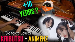 What if YOASOBI is OLDER 10 years old  Animenz Kaibutsu piano cover [upl. by Aehtla]