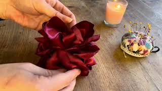 How to make Fabric flowers from scrap fabrics  Millinery Hair Accessory Handmade tutorial [upl. by Ycrad]