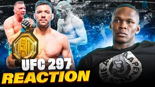 Israel Adesanya Reacts to UFC 297 amp Responds to Dricus Du Plessis Call Out [upl. by Dachi]