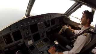 Mogadishu HCMM Cockpit view FO landing 23 [upl. by Albert243]