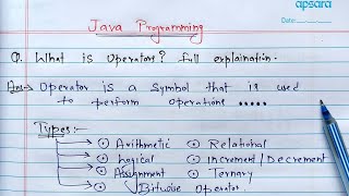 Operators in Java Hindi  What is Operator Discuss with types [upl. by Asselam]