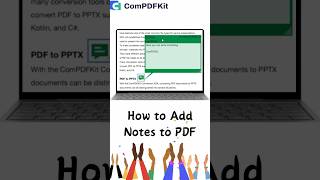 How to Add a Note on PDF  Windows addnotetopdf pdfnote windows annotatepdf shorts microsoft [upl. by Harbird193]