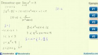 Demostración de limites por la definicion delta epsilon  Varios ejemplos [upl. by Swaine843]