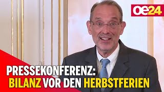 Pressekonferenz Bilanz vor den Herbstferien [upl. by Xuerd282]