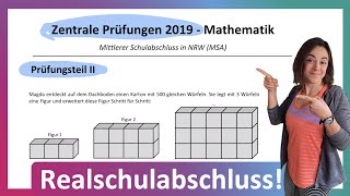 🦊 Realschulabschluss Mathe Prüfung  Zentrale Mathe Prüfung Muster erkennen  MSA ZAP 2019 T2 A3 [upl. by Astrahan]