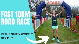 10KM RACE IN THE NIKE VAPORFLY NEXT2 WINNING TIME 3000 [upl. by Lundell]