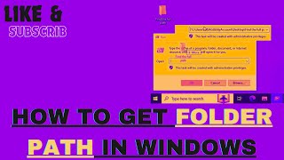 How to get folder path in windows [upl. by Japeth]