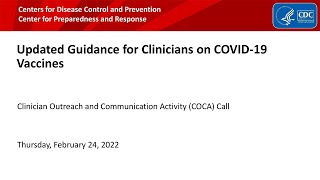 Updated Guidance for Clinicians on COVID19 Vaccines [upl. by Stoat]