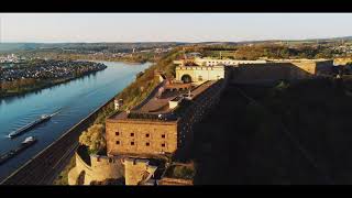 Drohnenaufnahme Festung Ehrenbreitstein Koblenz [upl. by Nezam]