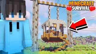 I BUILD HANGING ENCHANTMENT😍 IN SURVIVAL WORLD minecraft [upl. by Ailina]