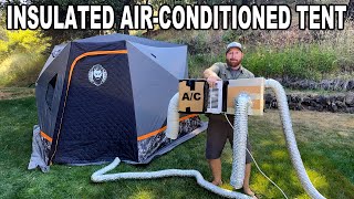 AirConditioned Insulated Tent Experiment in a Heat Wave [upl. by Selhorst117]