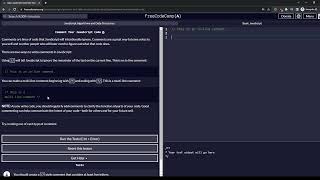1113 Comment Your JavaScript Code  Freecodecamp  JavaScript Algorithms and Data Structures [upl. by Dub]