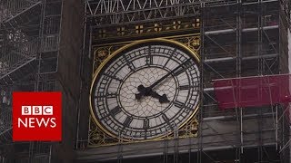 Big Ben scaffolding takes tourists by surprise  BBC News [upl. by Koal323]