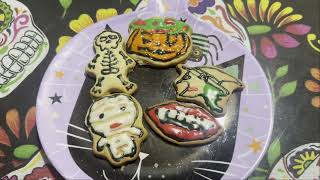 Cómo hacer galletas de halloween  asmr galletas cocina halloween [upl. by Anirazc536]