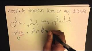 Anhydride formation from acyl chloride mechanism [upl. by Aicnarf]