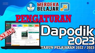 PENGINPUTAN PADA MENU PENGATURAN NILAI DAN PUSAT UNDUHAN DI DAPODIK 2023 [upl. by Namqul]