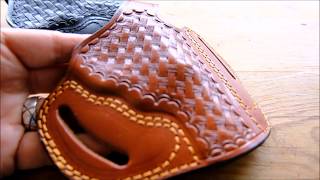 Taurus 856 Ultra Lite 38 Special Handcrafted Leather Basket Weave Belt Holster [upl. by Sorips]