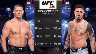 Sergei Pavlovich vs Tom Aspinall Full Fight  UFC 295 Fight Of The Night [upl. by Airdnax839]