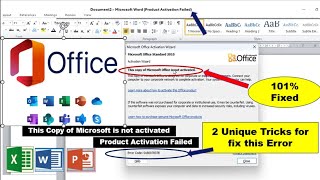 How To Fix This Copy Of Microsoft Office Is Not Activated  Product Activation Failed [upl. by Adia316]