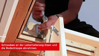 Roto Treppe  Video Beispiel Ausbau alte Bodentreppe [upl. by Jolie60]