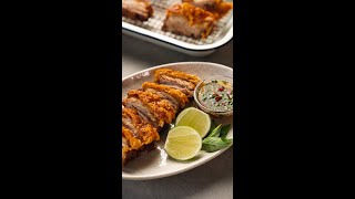 Air Fryer Thai Crispy Pork Belly with Dipping Sauce shorts [upl. by Hege]