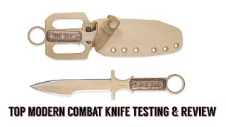 Bone Neoteric Gladius Knife Testing amp Review  Top Modern Combat Blade [upl. by Elazaro]