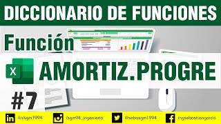 Calcular la amortización de un activo en Excel  Función AMORTIZPROGRE [upl. by Ahsaetal803]