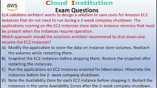 AWS solutions architect associate global exam questions made easy [upl. by Aleuqahs]